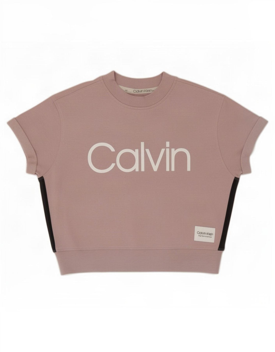 Calvin Klein Ženska prekomjerna majica s grafičkim kratkim rukavima UK 14 srednje ružičasta