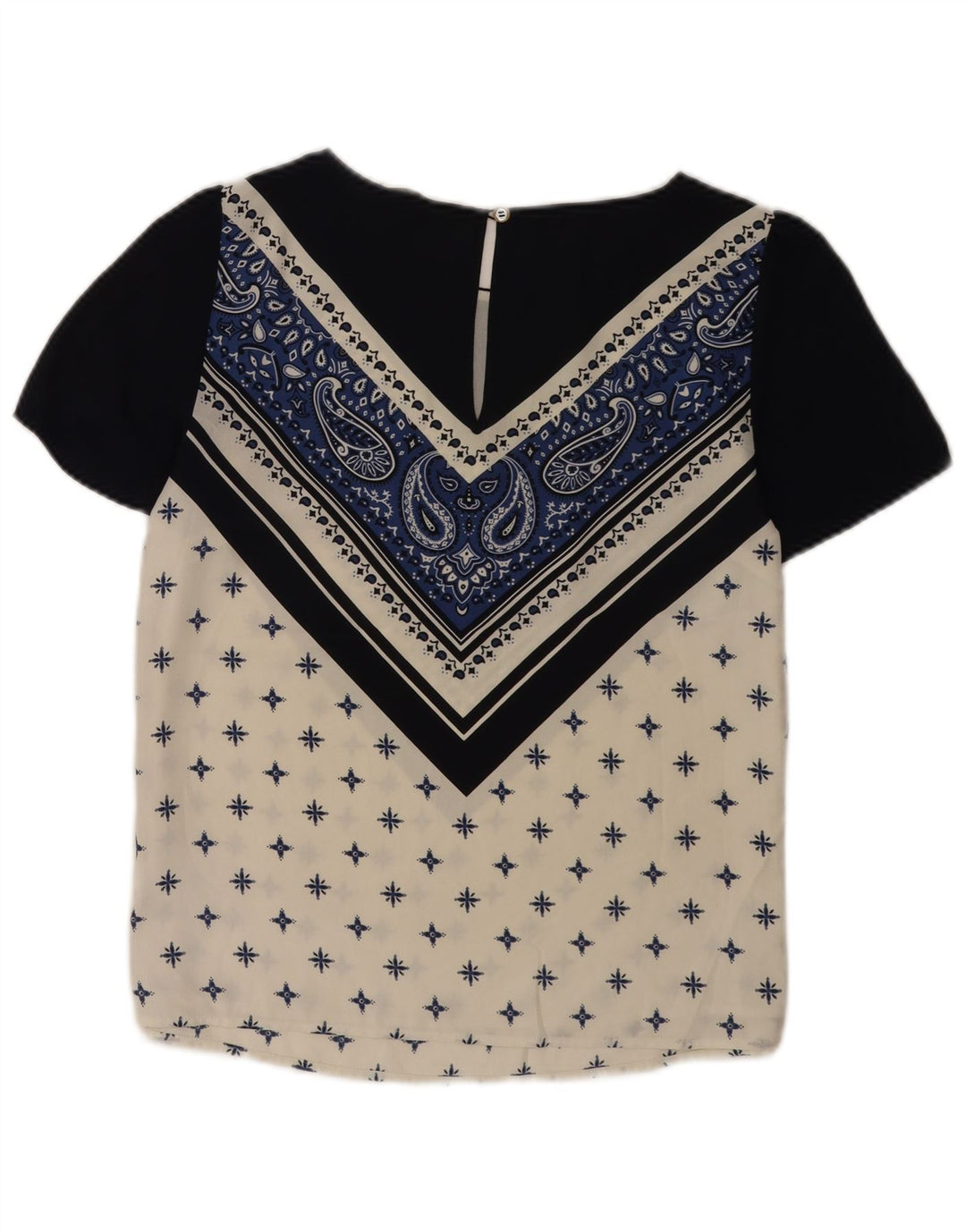 Oasis ženska bluza Top UK 10 Mali tamnoplavi paisley poliester