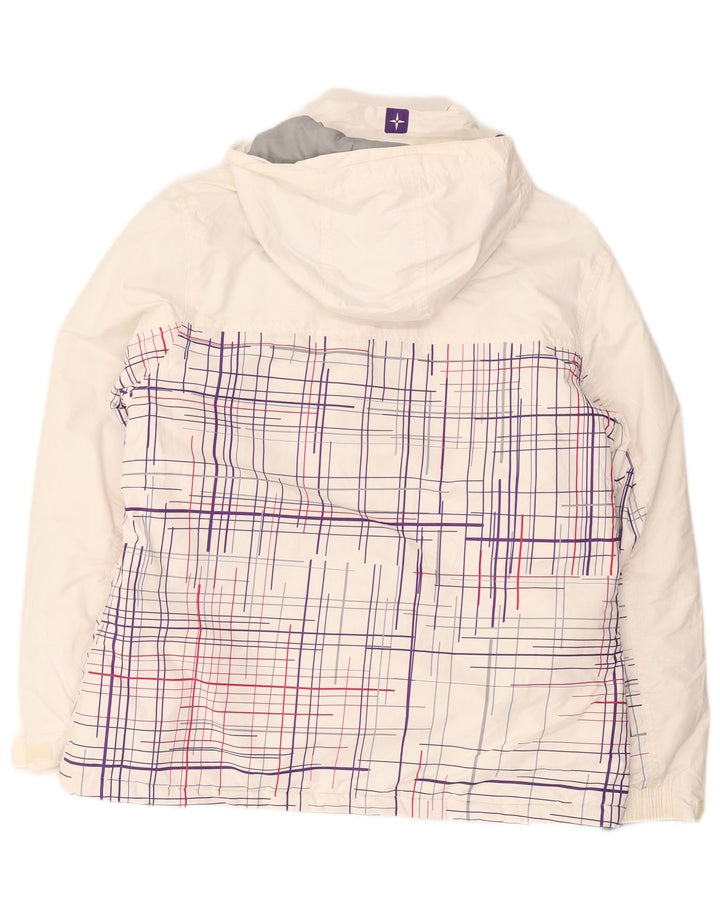 Mountain Warehouse Ženska vjetrovka s kapuljačom UK 16 Veliki bijeli karirani