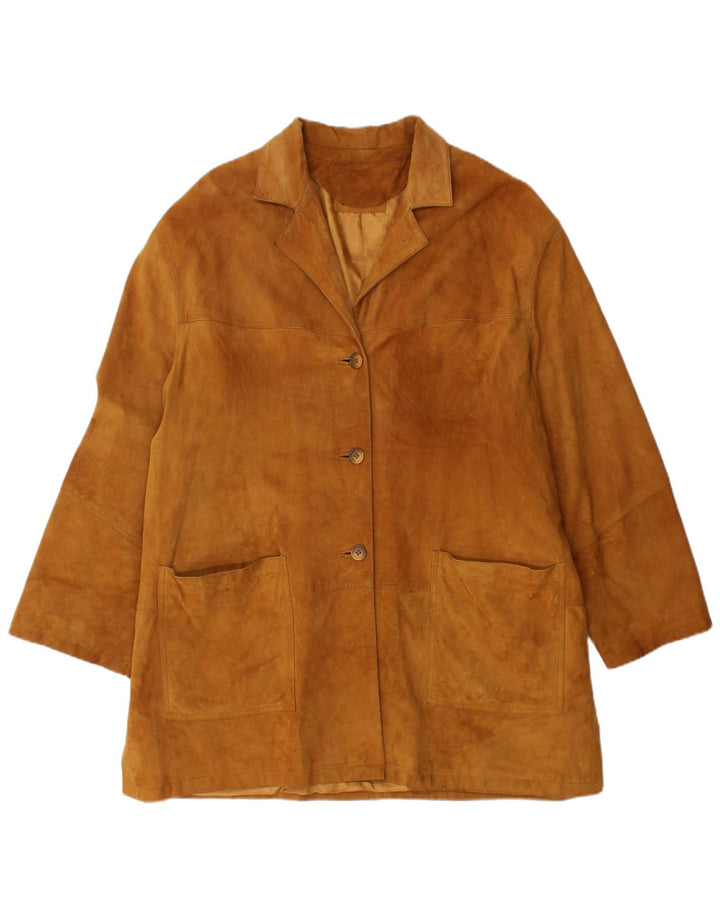 VINTAGE Ženska antilop jakna UK 18 XL smeđa koža