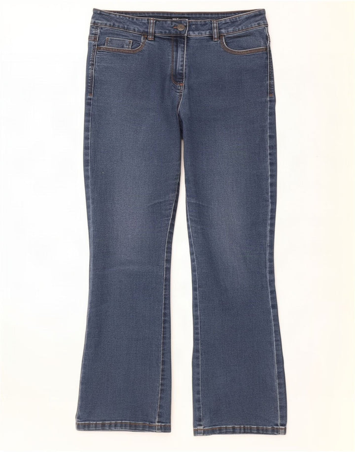 M&Co ženske traperice Bootcut UK 12 srednje W30 L28 plavi pamuk