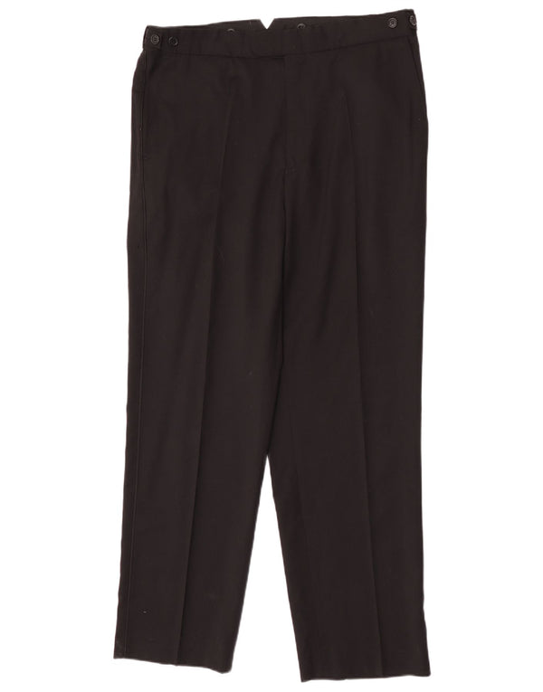 Marks & Spencer muške ravne chino hlače W36 L31 crne nove vune
