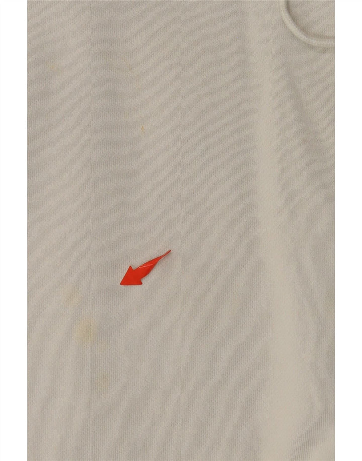 ADIDAS Ženska prevelika majica s kapuljačom UK 8 Mali bijeli pamuk