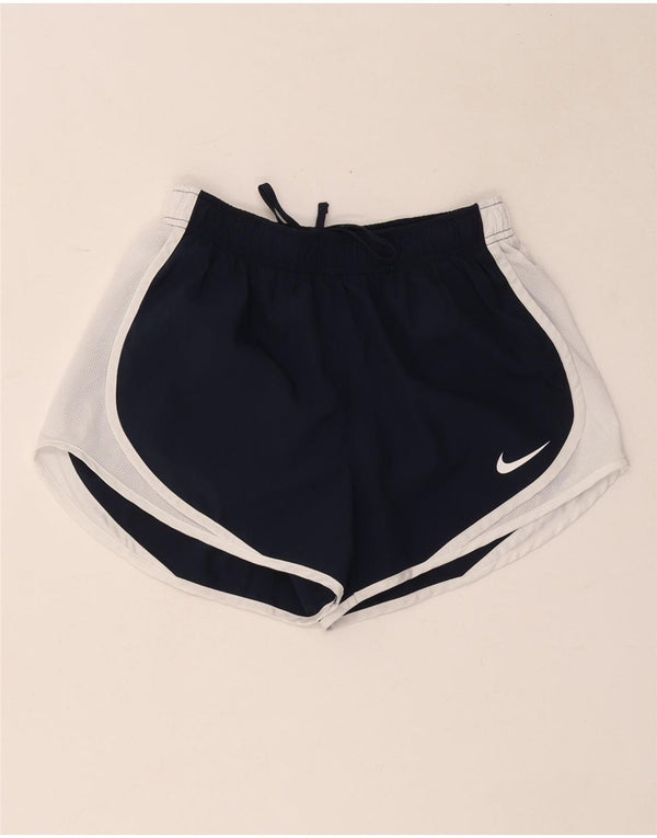 Nike ženske Dri Fit sportske kratke hlače UK 10 male tamnoplave boje