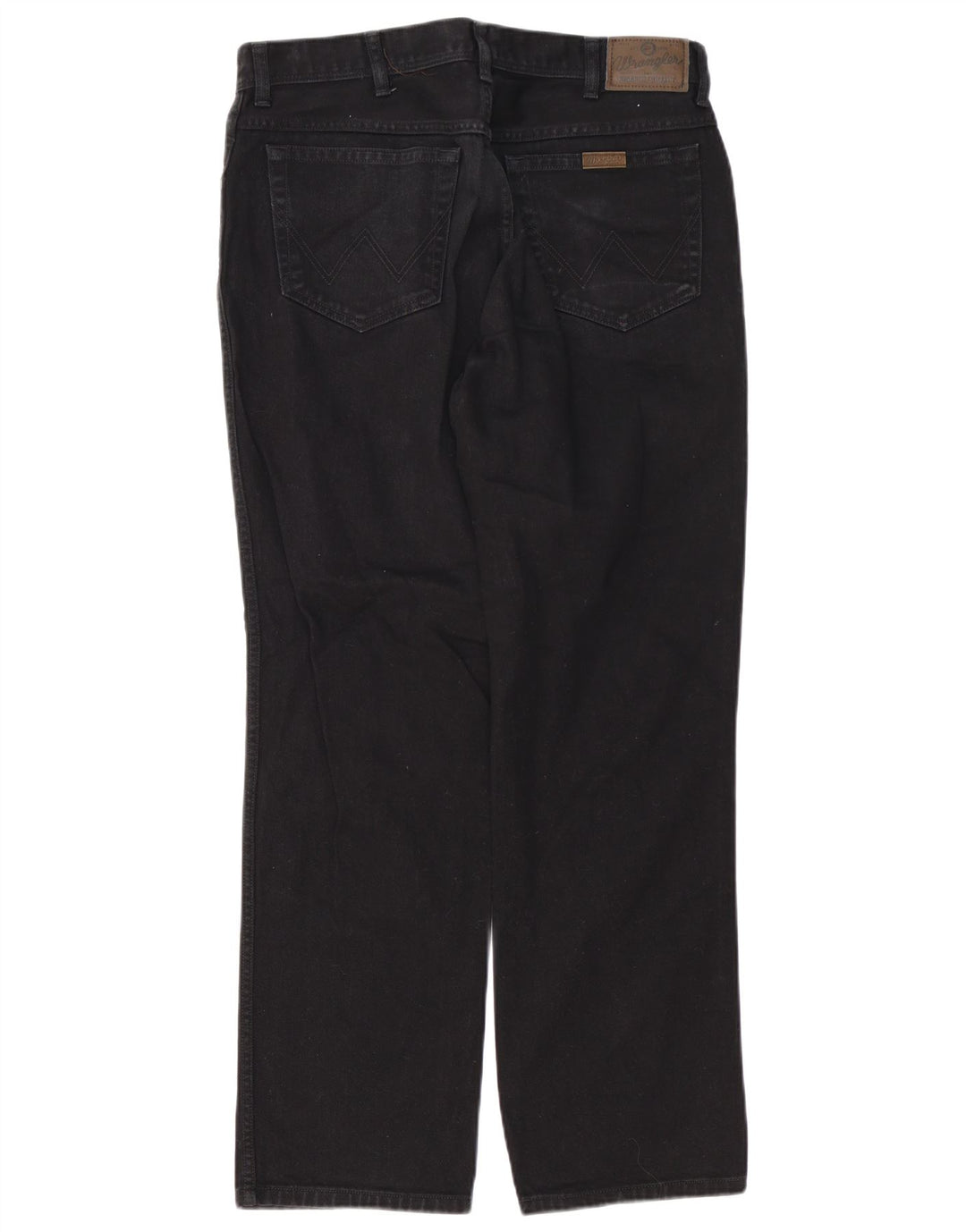 Wrangler muške ravne traperice regularnog kroja W36 L32 crni pamuk