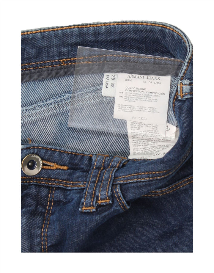 ARMANI JEANS Womens Slim Jeans W28 L29 Blue Cotton Vintage Armani Jeans and Second-Hand Armani Jeans from Messina Hembry 