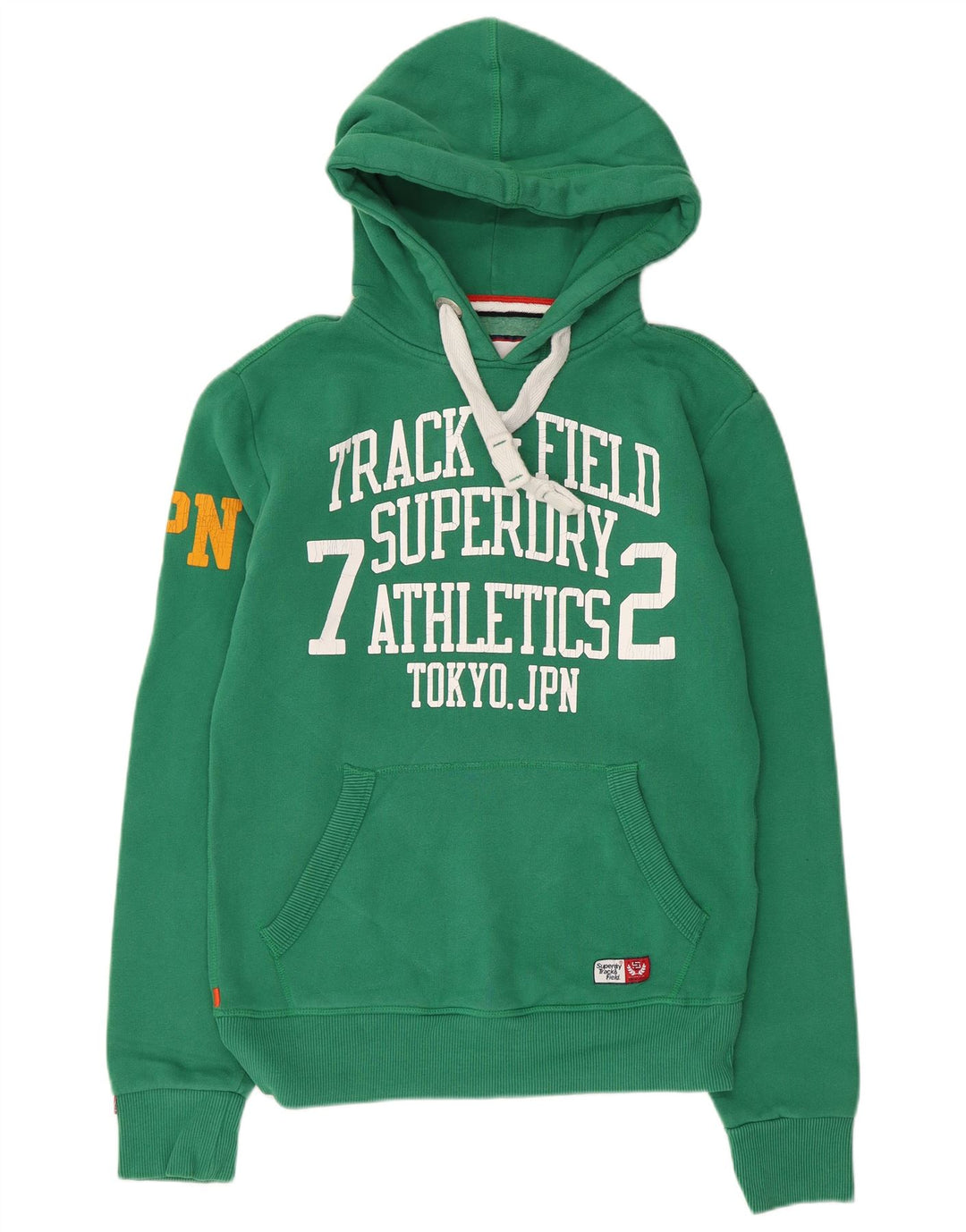 Superdry muška majica s kapuljačom s kapuljačom, mali zeleni pamuk