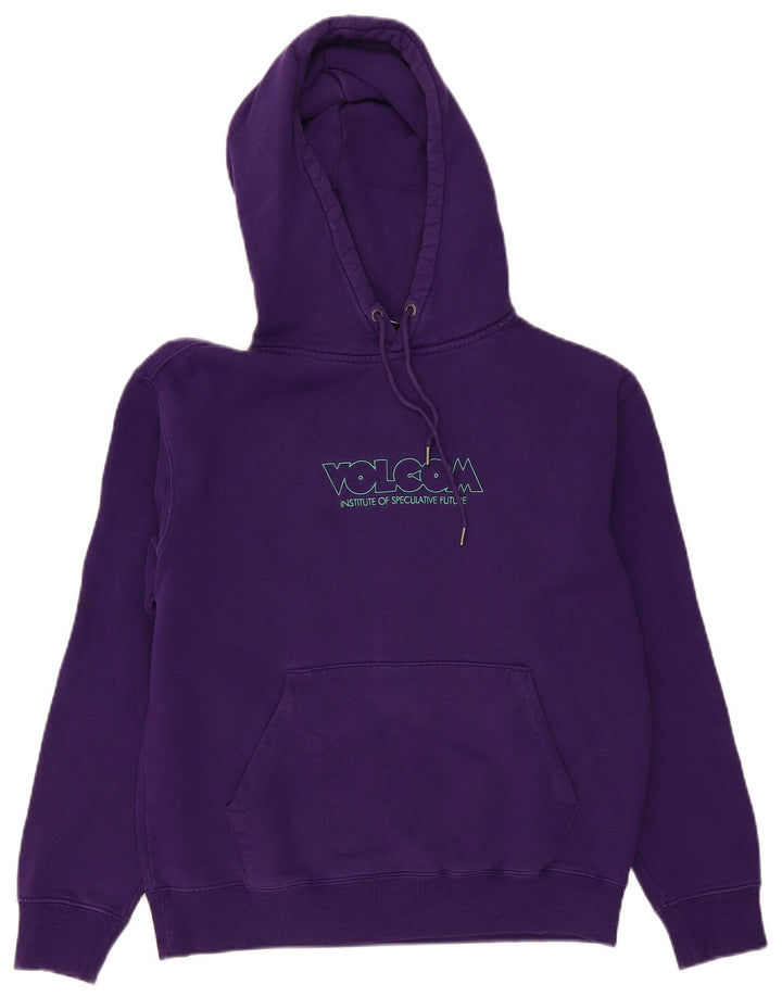 VOLCOM Ženska prekomjerna majica s kapuljačom s grafičkim motivima UK 10 Mala ljubičasta