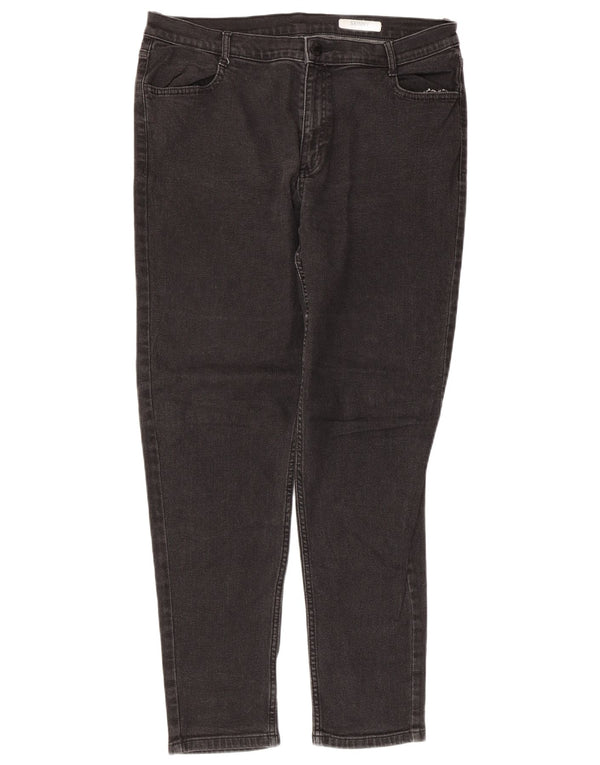 Marks & Spencer ženske uske traperice UK 16 Large W34 L28 crni pamuk