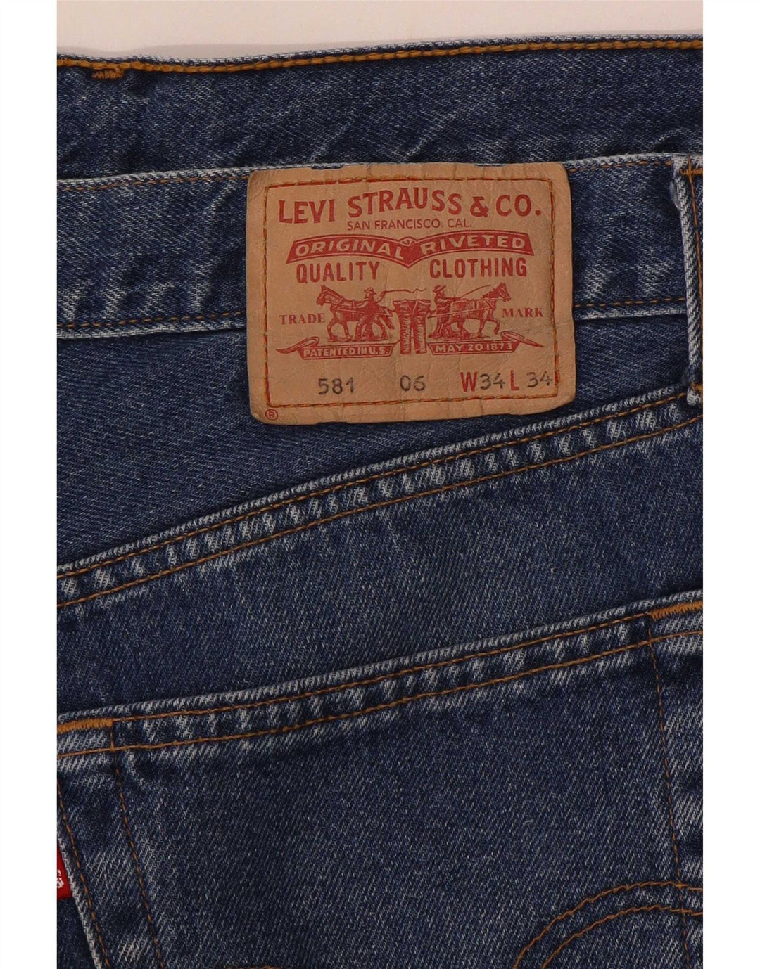 Levi's muške 581 ravne traperice W34 L34 plave