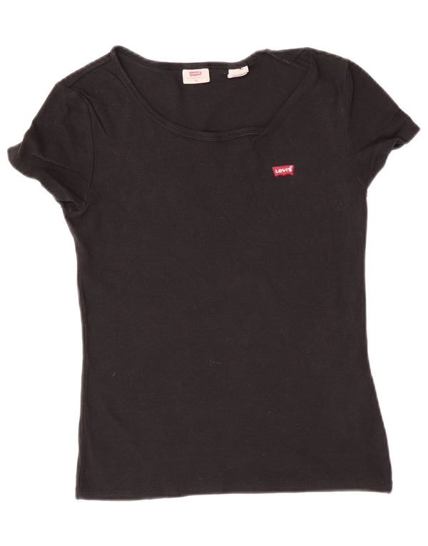 Levi's ženska majica kratkih rukava UK 6 XS crni pamuk