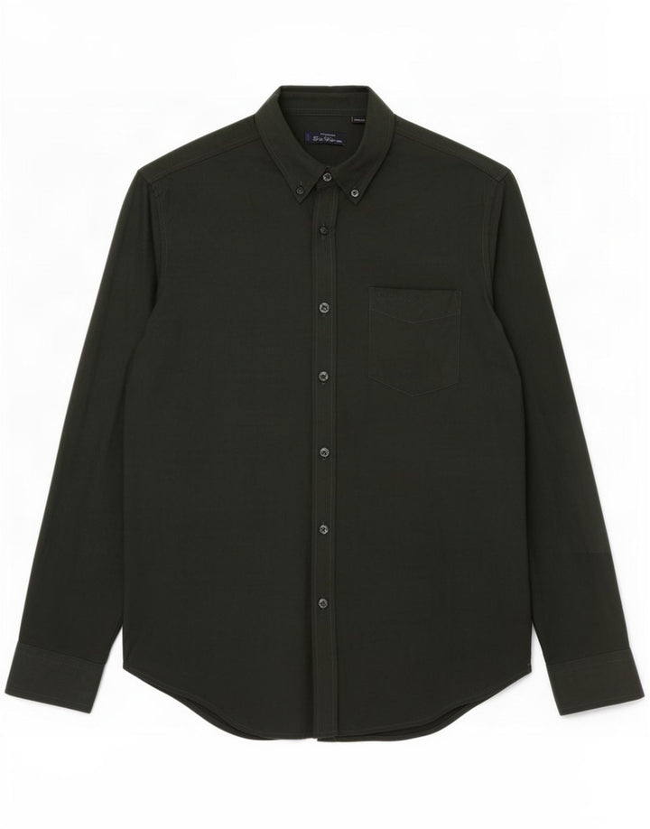Ben Sherman muška košulja srednje zelene pamučne boje