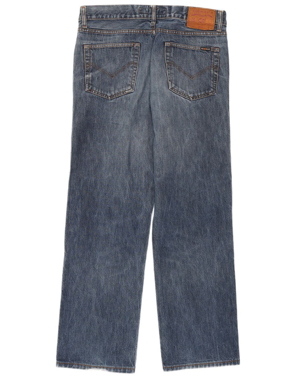 Energie Mens Straight Jeans W36 L31 Blue Cotton