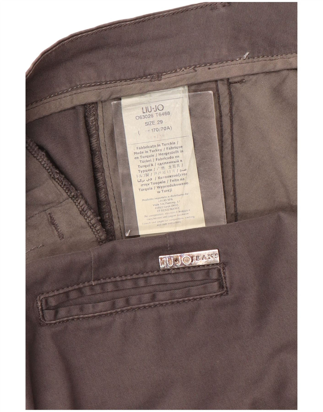 LIU JO Ženske uske chino hlače W29 L31 sive