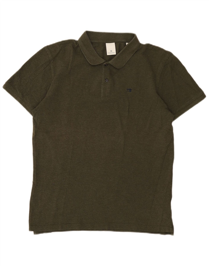 Scotch & Soda muška polo majica, srednji kaki pamuk