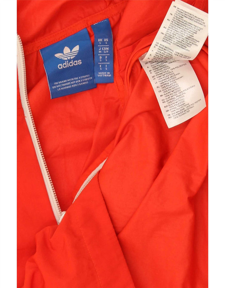 Adidas muška kišna jakna s kapuljačom UK 36 mali narančasti poliester