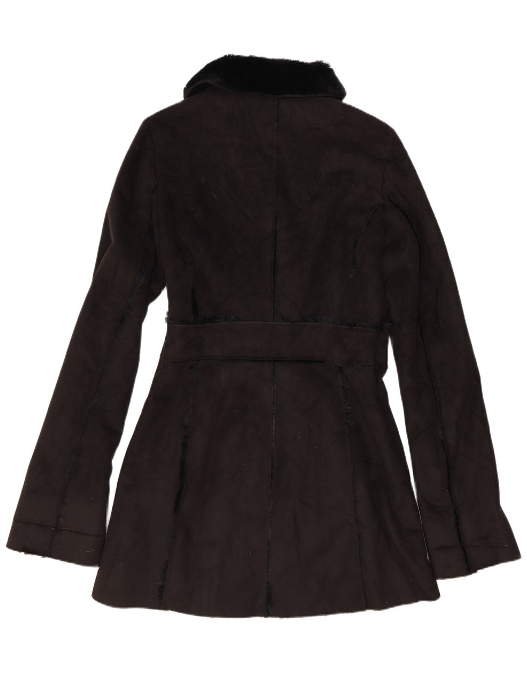 Vintage ženski šerpa kaput UK 12 srednje crne boje