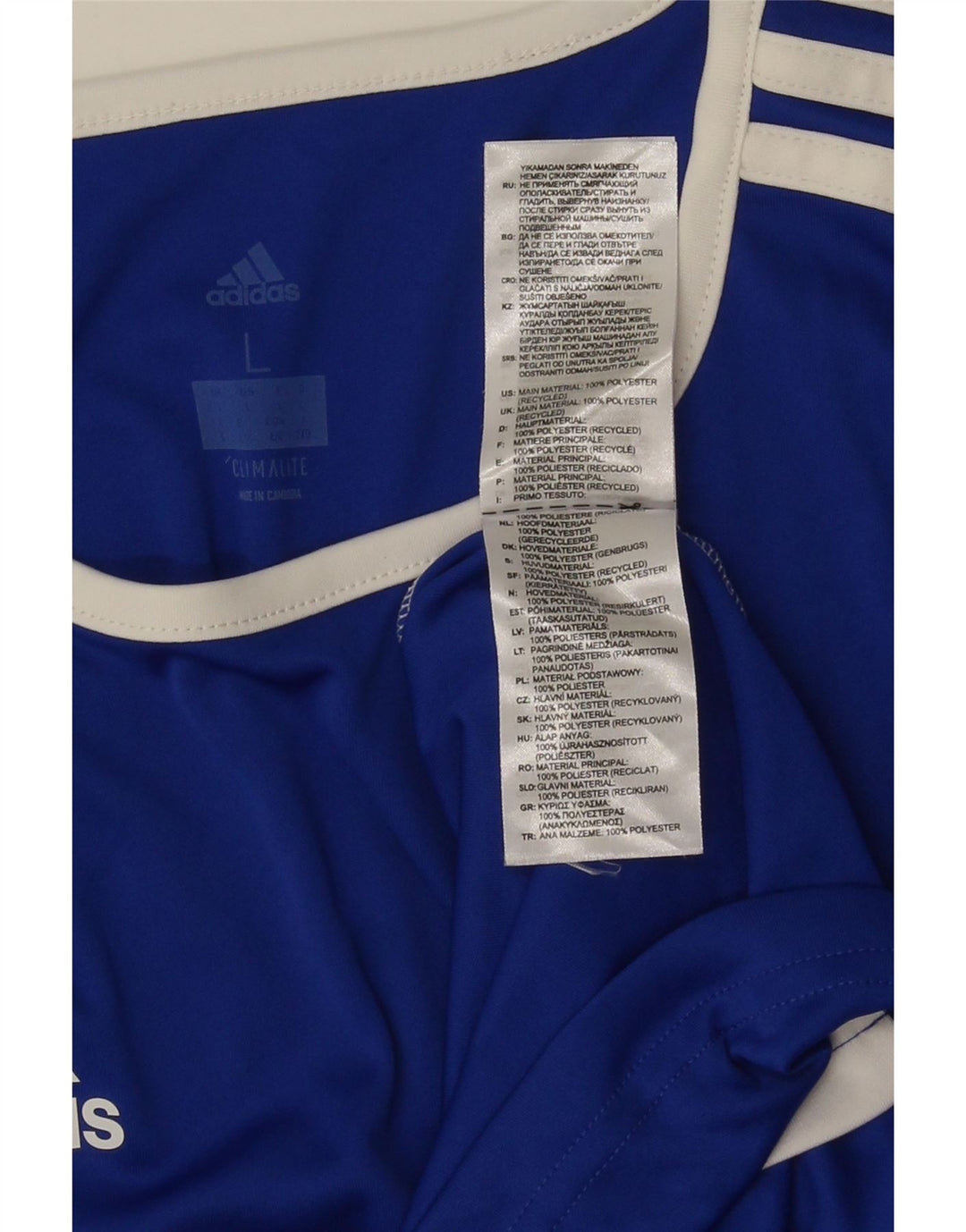 Adidas muška majica Climalite Top veliki plavi poliester u boji