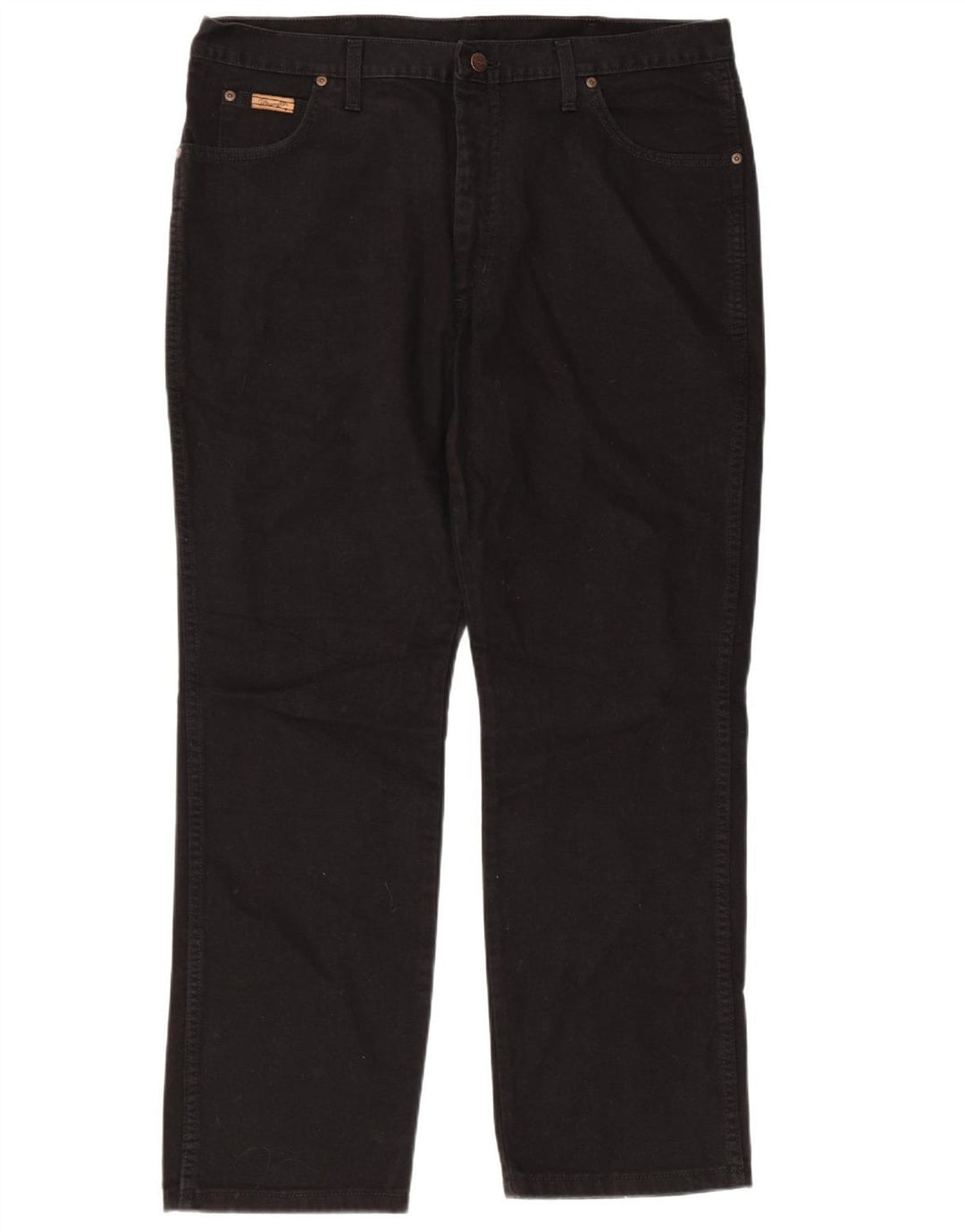 WRANGLER muške ravni traperice Texas W40 L30 crni pamuk