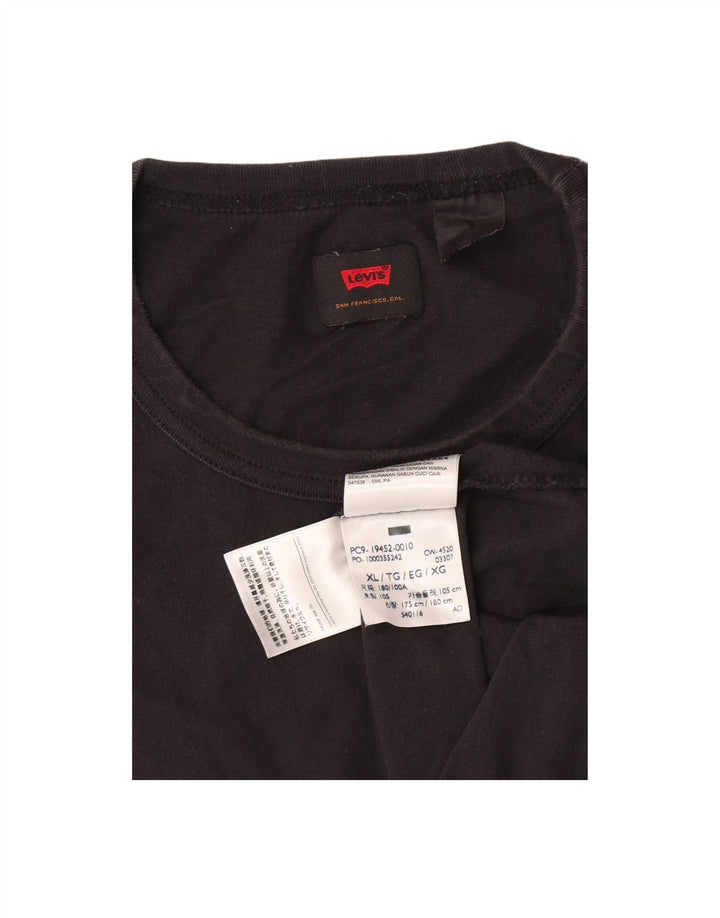 LEVI'S Mens T-Shirt Top XL Black Cotton