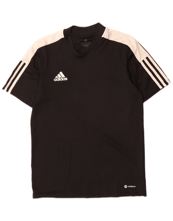 Adidas muška Aeroready majica kratkih rukava mala crna poliesterska sportska odjeća