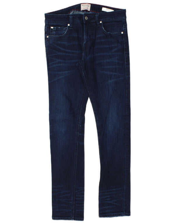 Guess Ženske super uske traperice Miami W30 L32 tamnoplavi pamuk