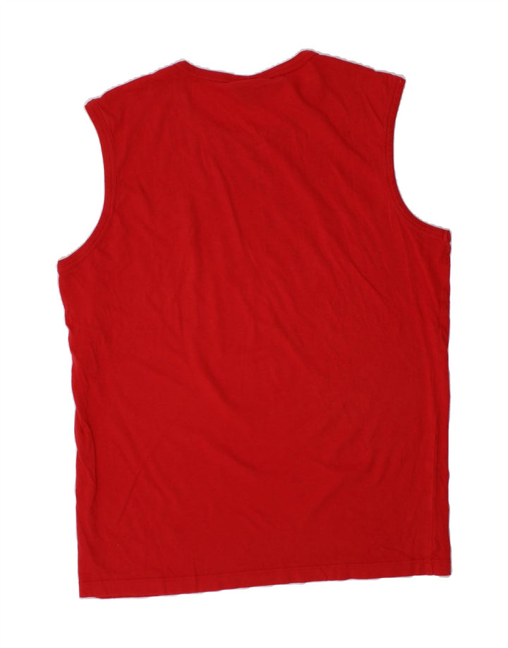 CHAMPION Boys Graphic Vest Top 13-14 Years XL Red Vintage Champion and Second-Hand Champion from Messina Hembry 