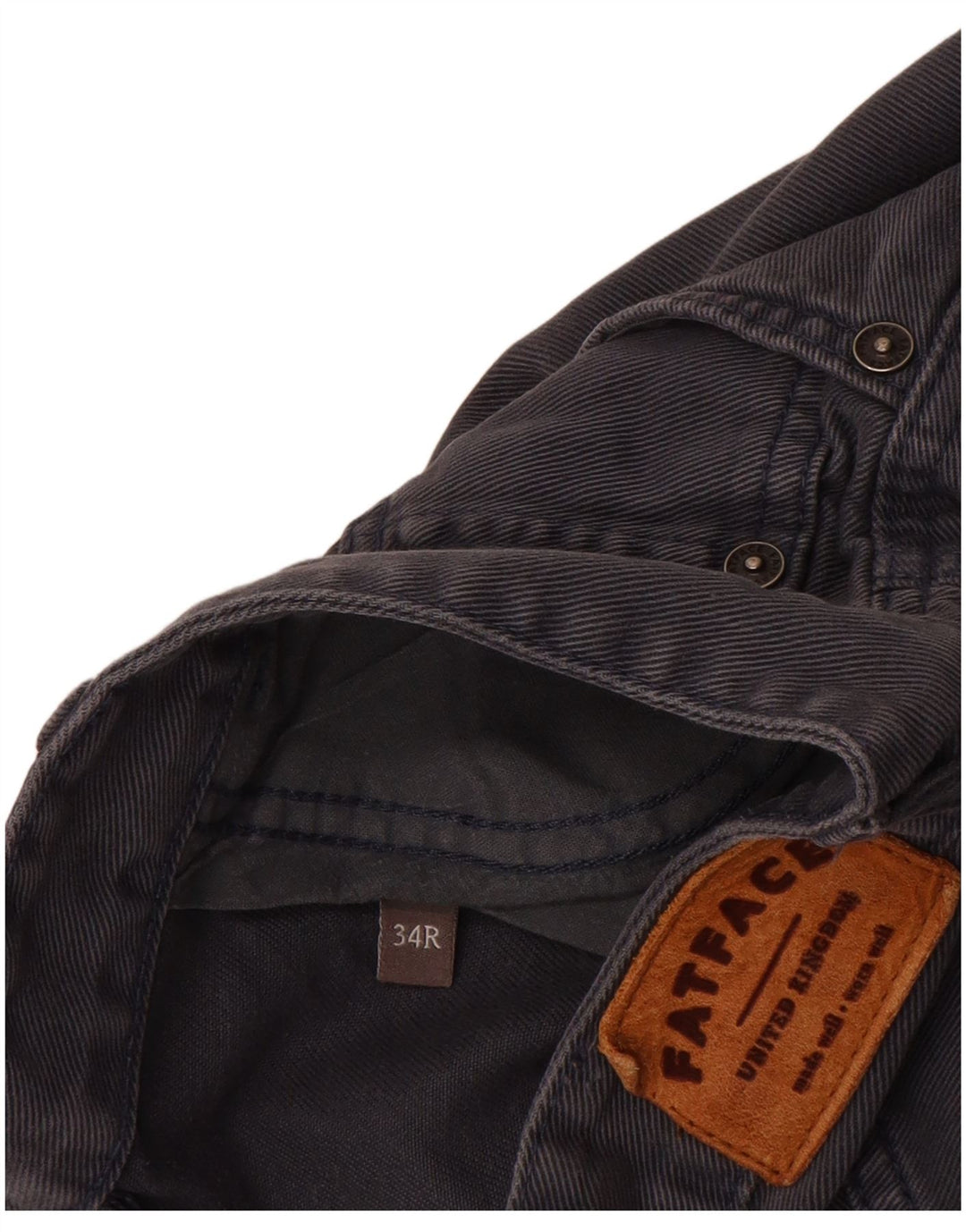 Fat Face Mens Tapered Jeans W34 L32 Grey Cotton