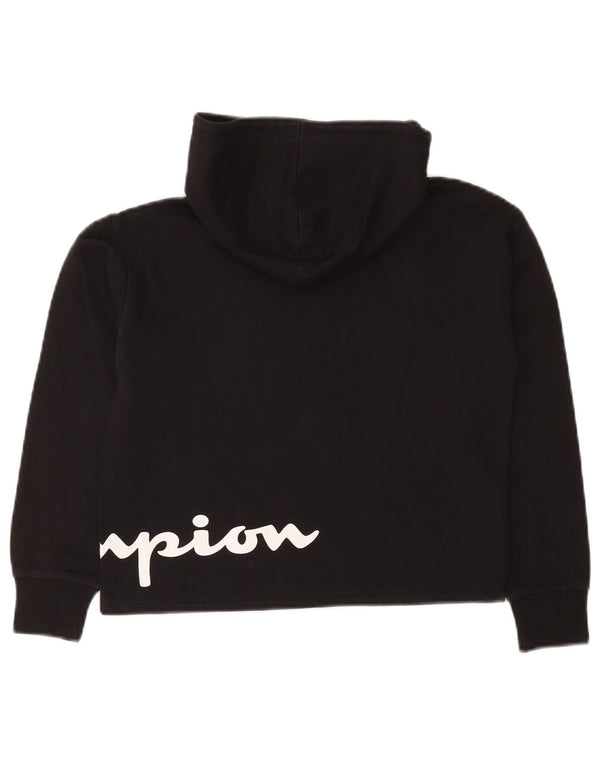 Champion Boys Crop Graphic majica s kapuljačom 9-10 godina Srednje crni pamuk