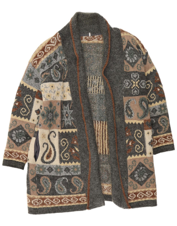 Vintage ženski dugi kardigan pulover UK 18 XL Raznobojni paisley