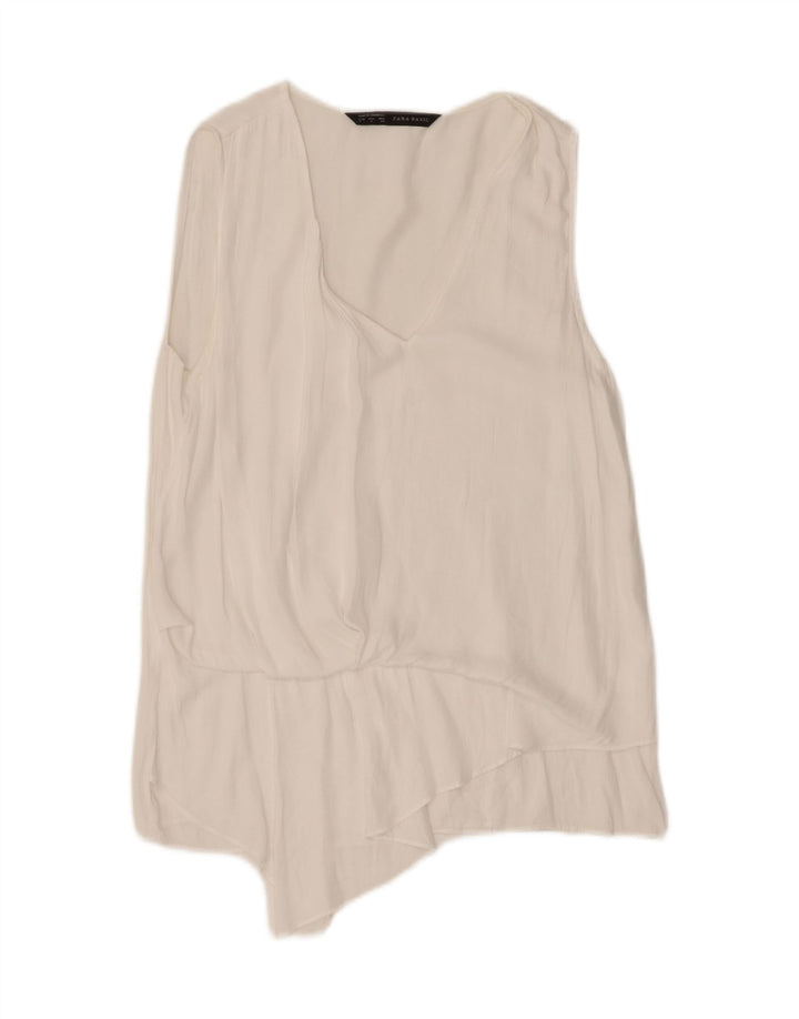 Zara ženski gornji dio bluze bez rukava UK 10 Small White