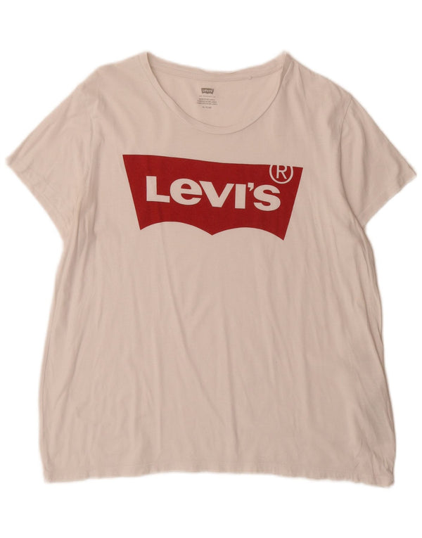 Levi's ženska majica kratkih rukava s grafičkim motivima UK 18 XL bijeli pamuk