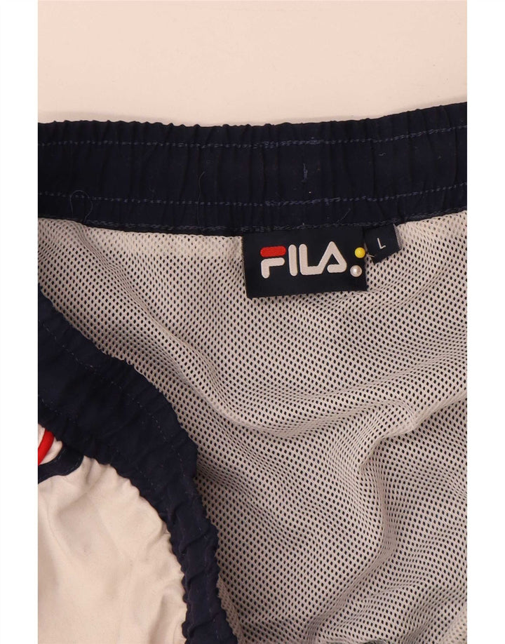 Fila muške kratke hlače za plivanje veliki tamnoplavi poliester u boji
