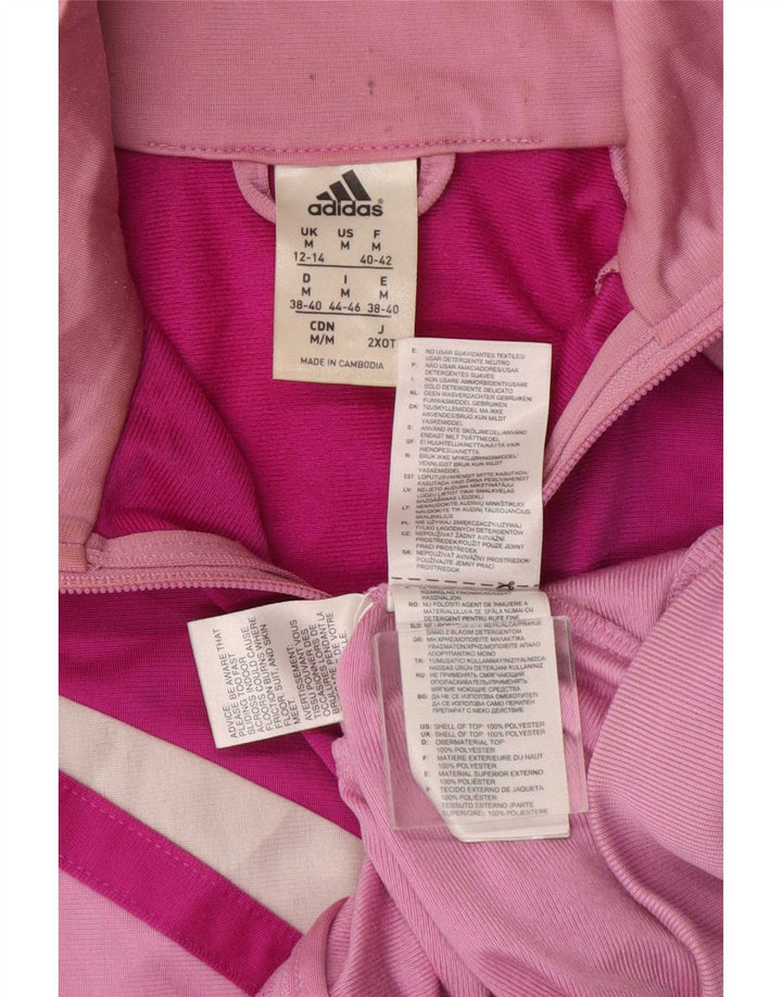 Adidas ženska gornja jakna trenirke UK 12/14 srednje ružičaste boje