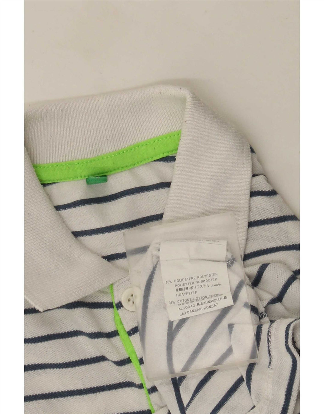 Benetton polo majica za dječake 8-9 godina, veliki poliester na bijele pruge