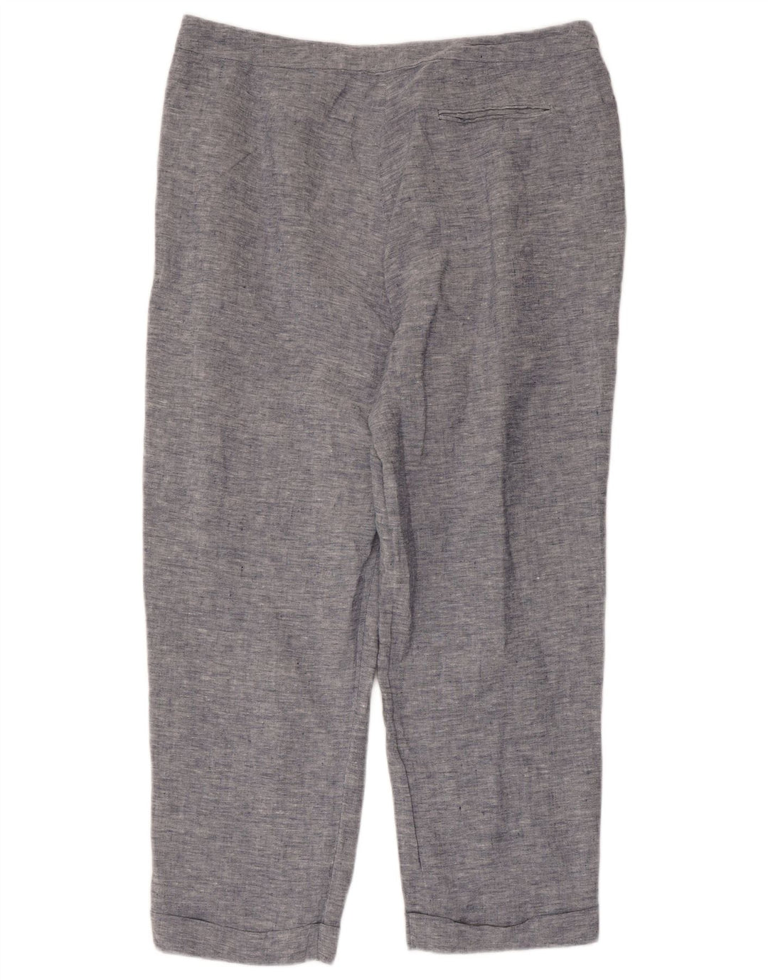 JAEGER Ženske ravne skraćene hlače UK 16 Large W36 L25 plava lanena