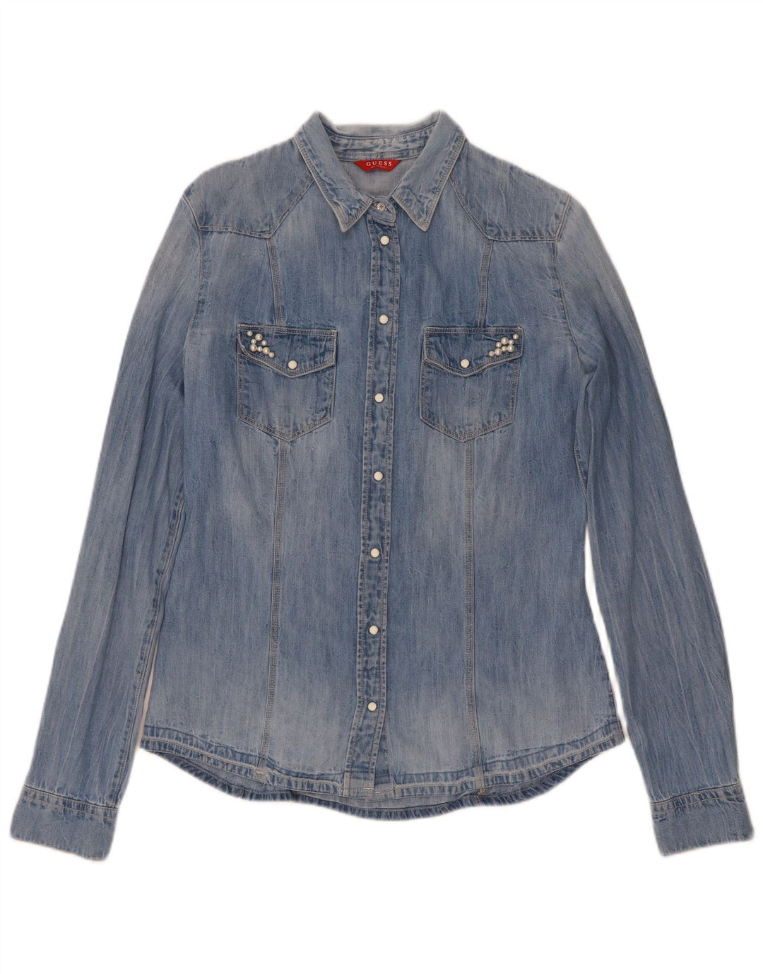 Guess ženska traper košulja UK 8 Small Blue Cotton