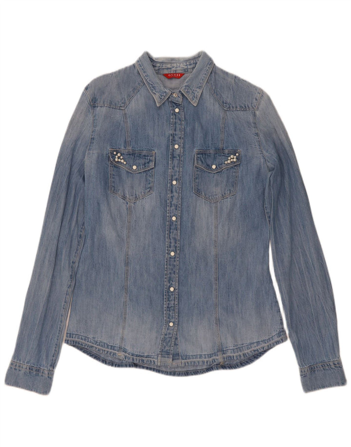 Guess ženska traper košulja UK 8 Small Blue Cotton