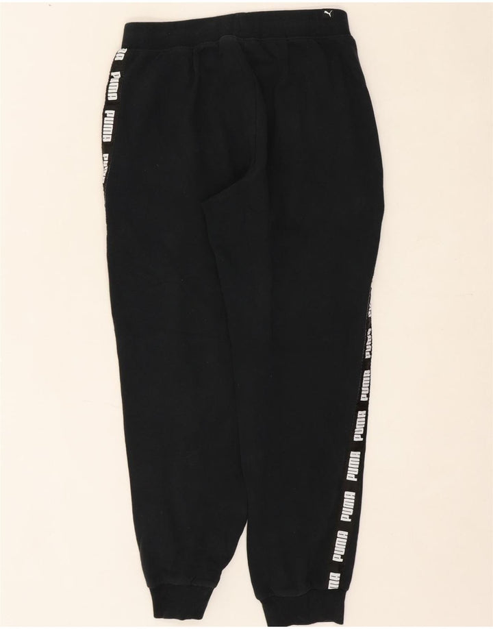 PUMA Mens Graphic Tracksuit Trousers Joggers Small  Black Vintage Puma and Second-Hand Puma from Messina Hembry 