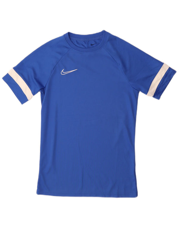 Nike Dri Fit T-Shirt Top Small Blue Colourblock