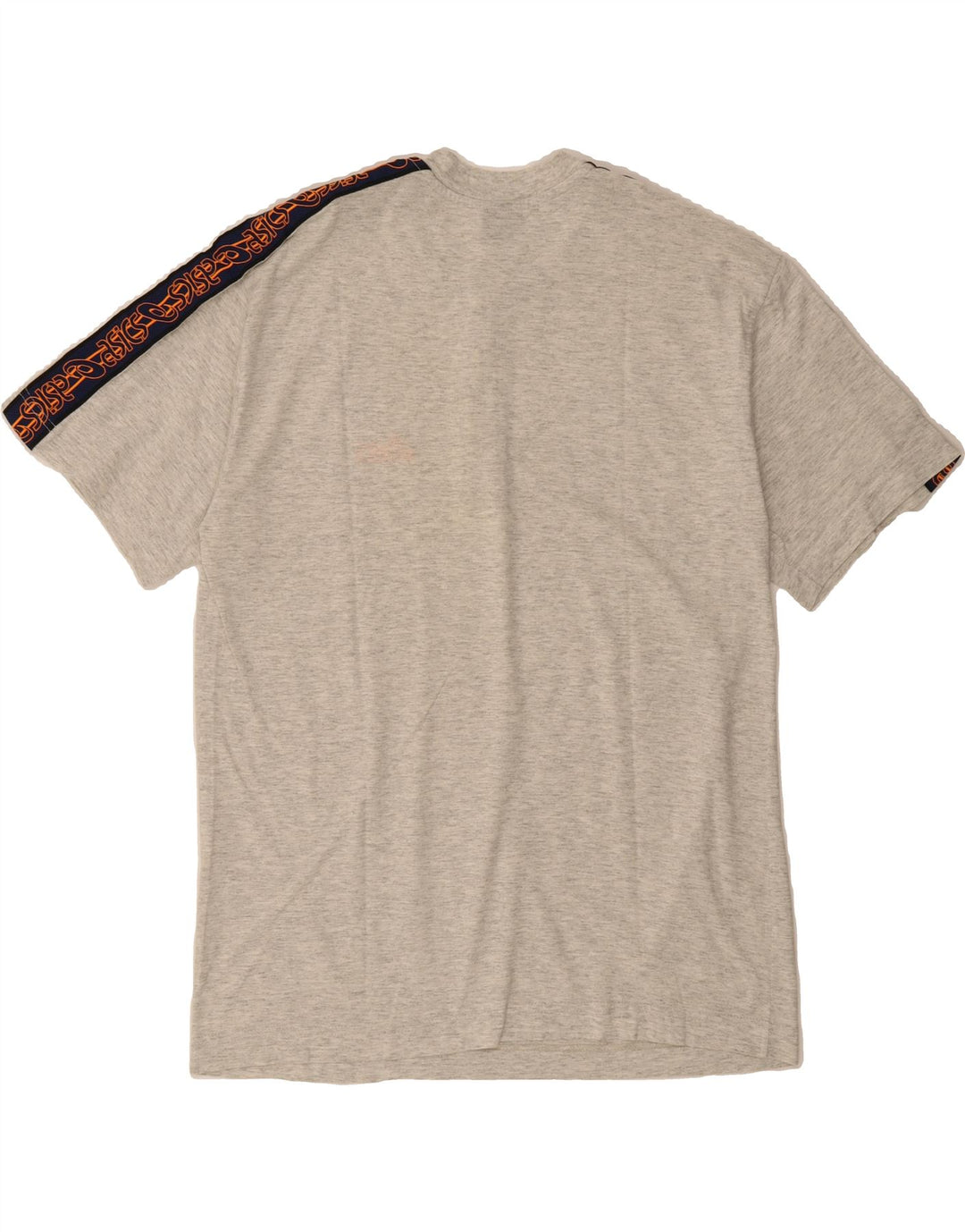 ASICS Mens Graphic T-Shirt Top Large Grey Colourblock Vintage Asics and Second-Hand Asics from Messina Hembry 