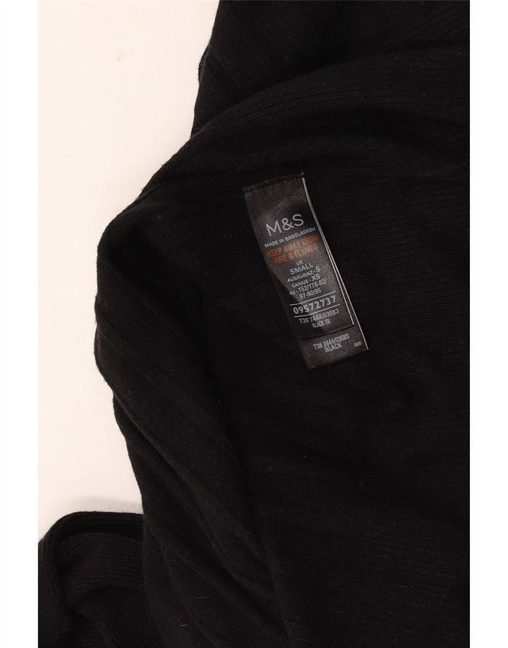 Marks & Spencer ženski otvoreni kardigan pulover UK 10 na male crne pruge