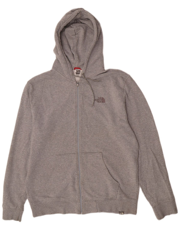 The North Face muški pulover s kapuljačom s patentnim zatvaračem XL, sivi flekasti pamuk