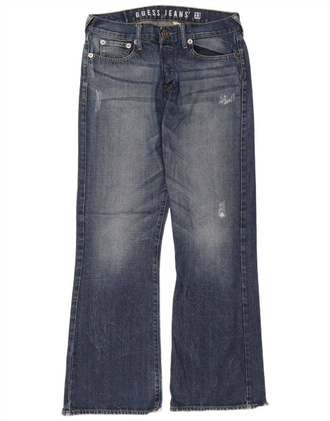 Ženske traperice Guess Bootcut W33 L33 Plavi pamuk