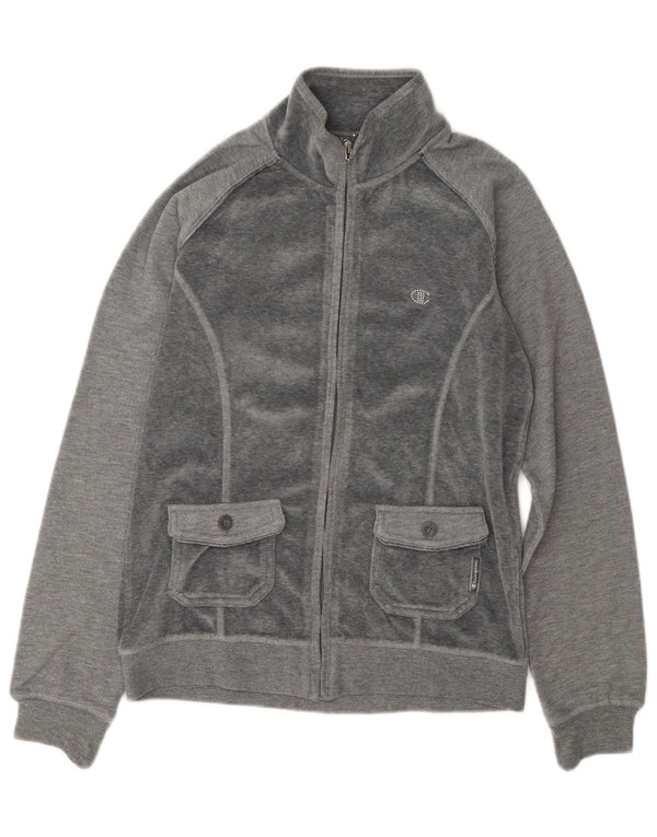 Champion ženska gornja jakna od trenirke Heritage Fit Velur UK 14 srednje siva