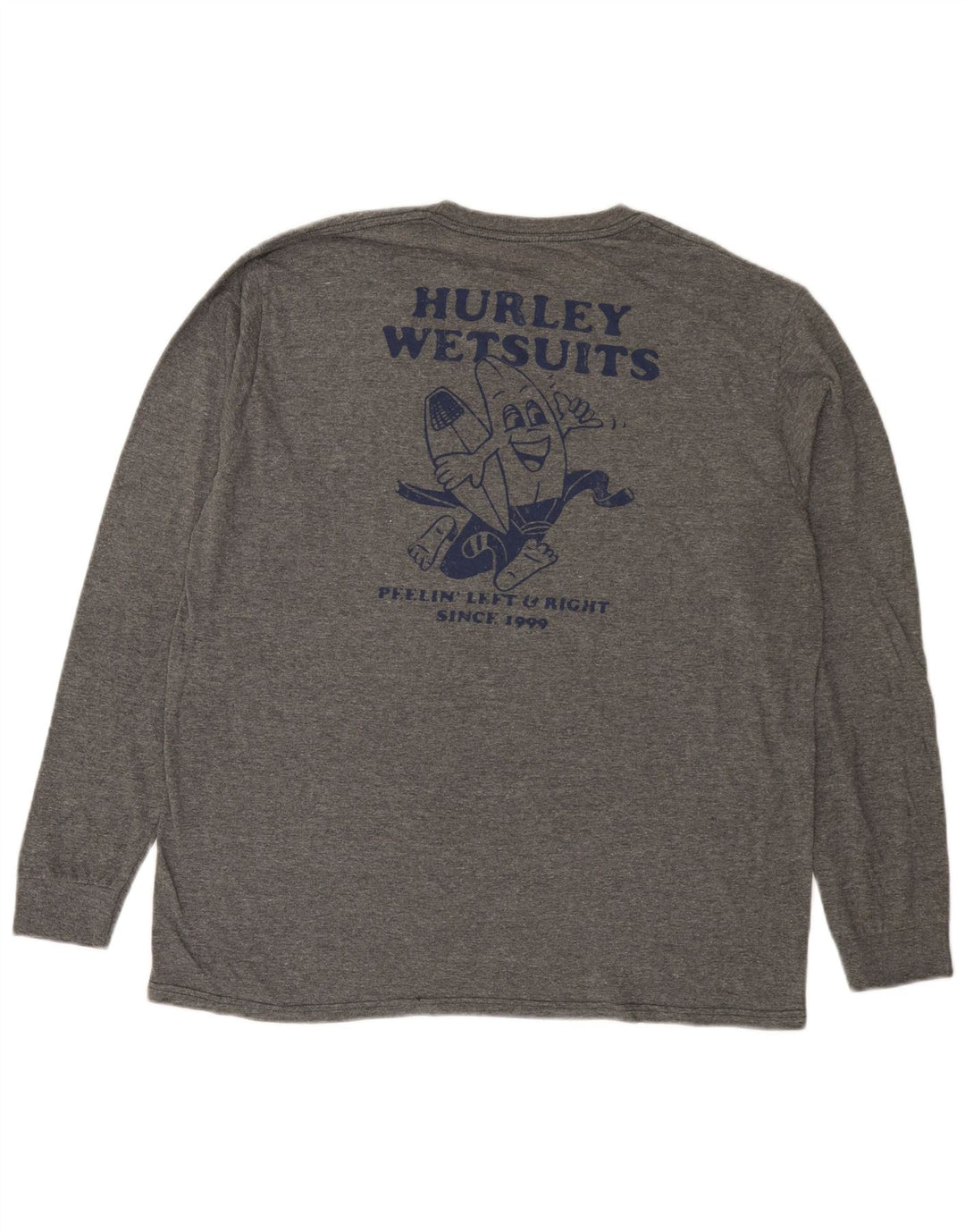 Muška majica Hurley Graphic dugih rukava, veliki sivi flekasti pamuk