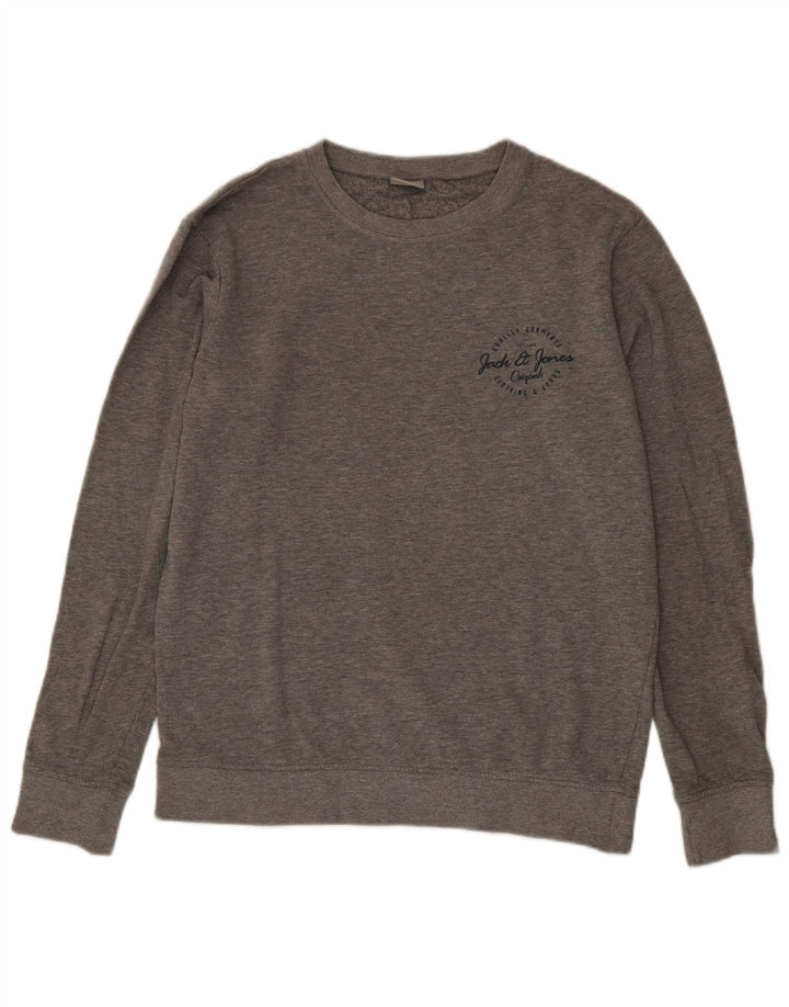Jack & Jones muška majica s kratkim rukavima, srednje sivi flekasti pamuk