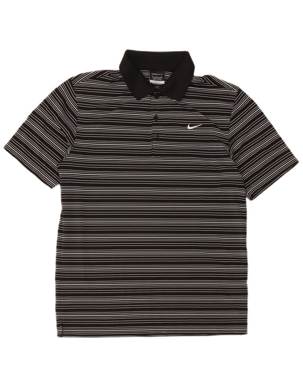 Nike muška Dri Fit polo majica mala crna na pruge od poliestera