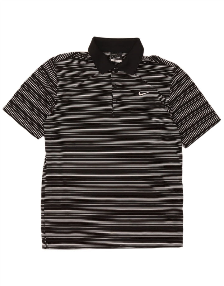 Nike muška Dri Fit polo majica mala crna na pruge od poliestera
