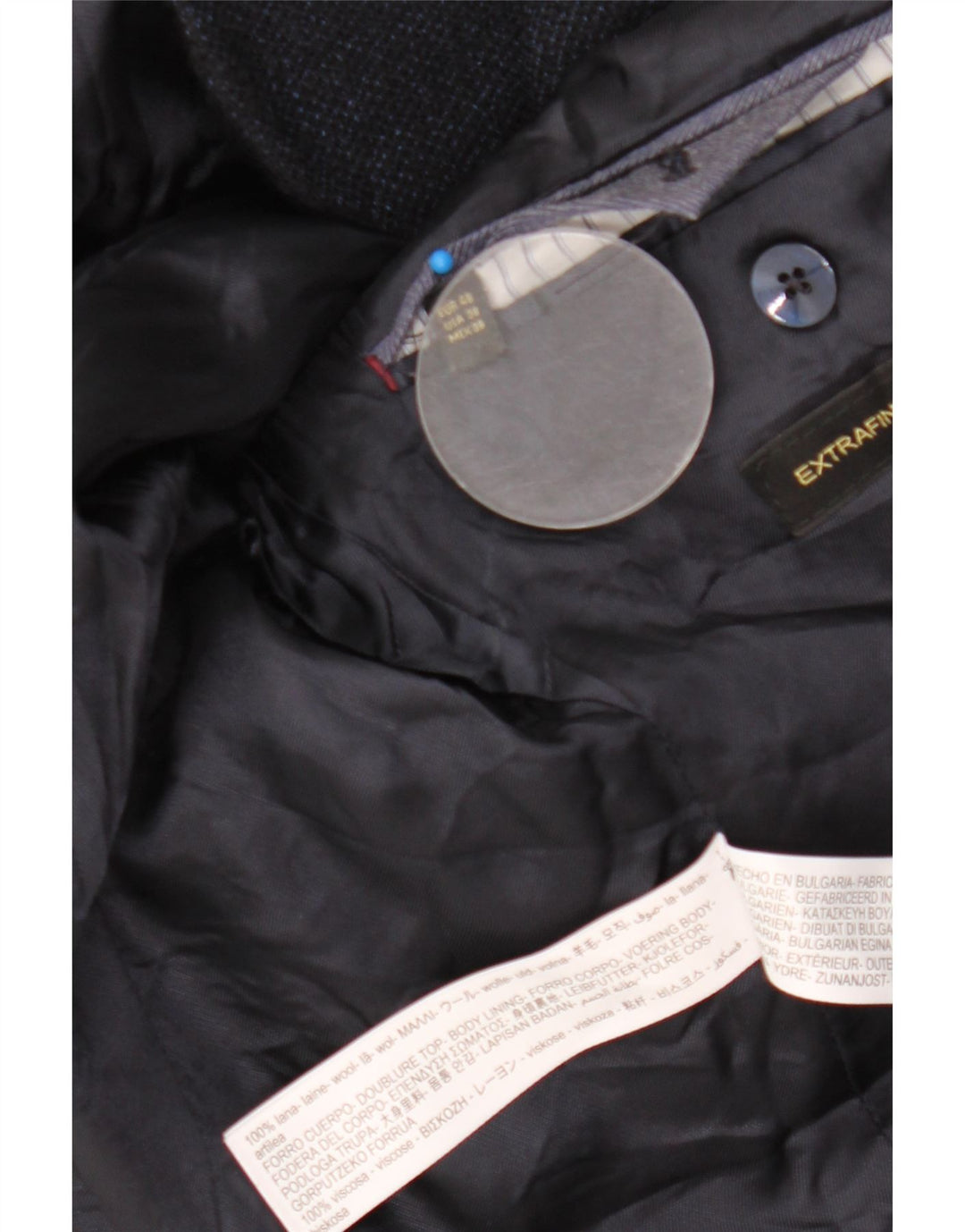 Massimo Dutti muška jakna s 2 gumba EU 48 srednje tamnoplava vuna